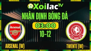 Nhận Định Arsenal Women vs FC Twente Women 10/12 – Soi Kèo Cúp C1 Châu Âu Nữ XoilacTV